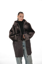 Load image into Gallery viewer, Hooded Eco-Suede Coat