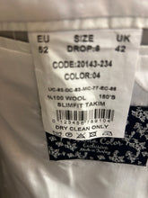 Load image into Gallery viewer, Moda Color 100% Wool Turkish Cream/Brown/Turquoise Double Breasted Slim Fit Suit with gold buttons