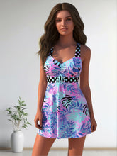 Load image into Gallery viewer, Women's High-Neck Tankini Swimsuit – Adjustable Straps Plus Size