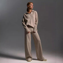 Load image into Gallery viewer, Women’s Fall Winter Two-Piece Set – Loose Collar Sweater Casual Outfit