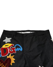 Load image into Gallery viewer, Dolce & Gabbana Black Graphic Embroidery Men Pants