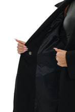 Load image into Gallery viewer, Aria Cashmere Blend Coat in Black