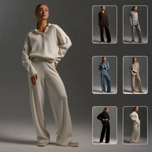 Load image into Gallery viewer, Women’s Fall Winter Two-Piece Set – Loose Collar Sweater Casual Outfit
