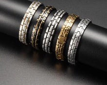 Load image into Gallery viewer, Trendy Men's Bracelet Stainless Steel Magnetic Bracelet Golden Magnet Bracelet For Men and Women