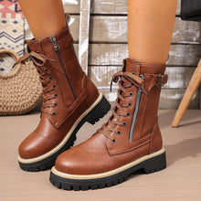 Load image into Gallery viewer, Women’s Solid Color Low Heel Mid Boots — Stylish Everyday Mid Boots