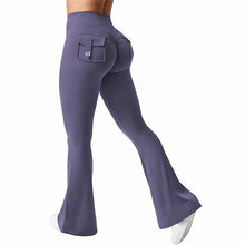 Load image into Gallery viewer, 🖤 Women's High-Waisted Cargo Pocket Workout Leggings