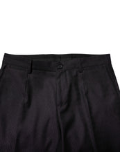 Load image into Gallery viewer, Dolce & Gabbana Black Wool Patterned Formal Pants