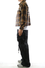 Load image into Gallery viewer, KLEEPSTONE Heavy Flannel Crop Top Button Down Shirt
