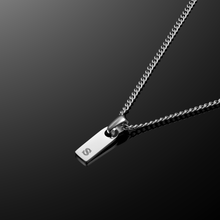 Load image into Gallery viewer, Initial Tag Necklace - Silver