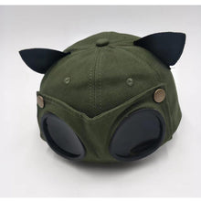 Load image into Gallery viewer, Cat Ears Baseball Cap with Pilot Glasses