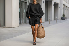 Load image into Gallery viewer, Women’s Solid Color T-Shirt and Shorts Set