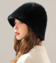 Load image into Gallery viewer, Women’s Real Rabbit Plush Hat – Big Head Circumference Warm Winter Hat