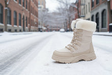 Load image into Gallery viewer, Women’s Fleece-Lined Chunky Sole Shoes – Warm Casual Winter Comfort Shoes