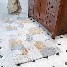 Load image into Gallery viewer, 🛁 EcoSoft™ 100% Cotton Pebble Bath Runner – Machine Washable, Non-Slip Latex Backing, Spa-Inspired Comfort – 24"x60"