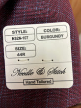Load image into Gallery viewer, Needle & Stitch NS2N-107 Burgundy with Blue Glen Plaid 2-Button Blazer