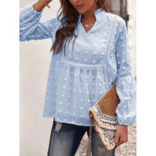 Load image into Gallery viewer, Women’s Long‑Sleeve V‑Neck Business Casual Blouse