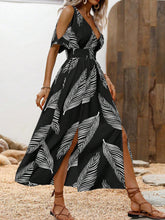 Load image into Gallery viewer, Women’s Off-Shoulder Cross V-Neck Maxi Dress
