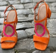 Load image into Gallery viewer, Women's Suede Hollow-Out Buckle Strap High Heel Sandals – Pointed Toe