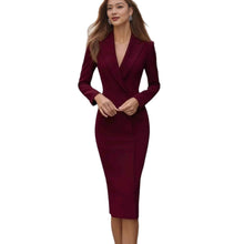 Load image into Gallery viewer, Chic Double Breasted Blazer Dress for Women - Office Commute Outfit