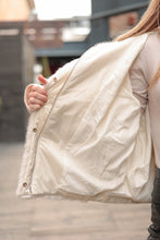 Load image into Gallery viewer, Serena Eco-Fur Down Fill Coat in Ivory