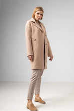 Load image into Gallery viewer, Jessika Classic Wool Blend Overcoat in Crème