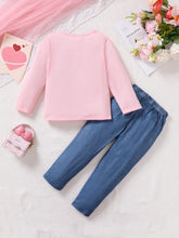 Load image into Gallery viewer, Children's Cartoon Graphic Top and Pants Set