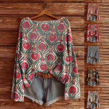 Load image into Gallery viewer, Women’s Fall Wildflower Print Long Sleeve T-Shirt