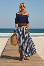 Load image into Gallery viewer, Women's Off-Shoulder Top & Slit Maxi Skirt Set