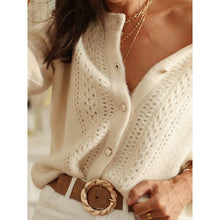 Load image into Gallery viewer, Women’s button down cardigan sweater