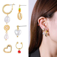 Load image into Gallery viewer, Gold-plated Pearl Necklace with Inlaid Pearls - Multi-row Women's Suit