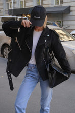 Load image into Gallery viewer, Dakota Eco Suede Aviator Jacket in Black