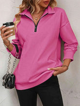 Load image into Gallery viewer, Women's Zipper Turtleneck Pullover Sweatshirt – Loose Long Sleeve