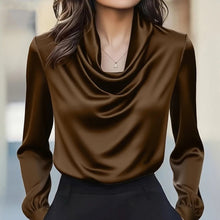 Load image into Gallery viewer, Women's Elegant Draped Neck Blouse