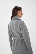 Load image into Gallery viewer, Cambridge Comfort Wraparound Wool Cashmere Coat in Dove