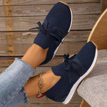 Load image into Gallery viewer, Women’s Lace‑Up Mesh Walking Flats