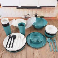 Load image into Gallery viewer, Mainstays 28-Piece Eco-Friendly Recycled Plastic Dinnerware Set