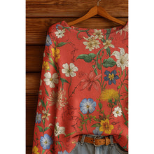 Load image into Gallery viewer, Women’s Fall Wildflower Print Long Sleeve T-Shirt