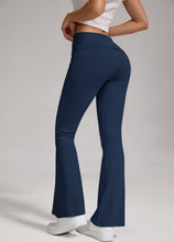 Load image into Gallery viewer, 🔥 Women's Low-Waisted Folded Waist Flared Pants - Low-Rise Wide-Leg Trousers
