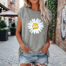 Load image into Gallery viewer, Women's Off-Shoulder Printed Top – Loose Fit Short Sleeve Cotton Pullover