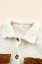 Load image into Gallery viewer, Women Cute Sherpa Jacket with Button Closure and Collared Neck in Elegant Retro Style