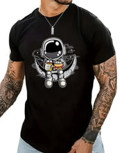 Load image into Gallery viewer, Cartoon Astronaut Shirt for Men – Casual Summer Streetwear Tee