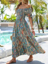 Load image into Gallery viewer, Women’s Paisley One‑Shoulder Maxi Dress