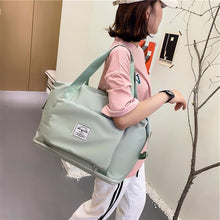 Load image into Gallery viewer, Foldable Storage Travel Bag Waterproof Large Capacity Gym Fitness Bag Weekender Overnight For Women