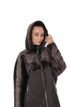 Load image into Gallery viewer, Hooded Eco-Suede Coat