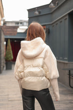 Load image into Gallery viewer, Serena Eco-Fur Down Fill Coat in Ivory