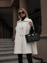Load image into Gallery viewer, Paris Cashmere Bland Cape in Ivory
