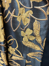 Load image into Gallery viewer, Moda Color Black/Gold Floral Print Turkish 100% Wool Suit