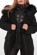 Load image into Gallery viewer, Onyx Genuine Fox Fur Vest-Lined Wool Blend Parka