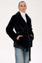 Load image into Gallery viewer, Faux Mink Effect Fur Coat