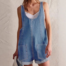 Load image into Gallery viewer, Women's Loose Denim Overall Shorts – Summer Streetwear Bib Shorts